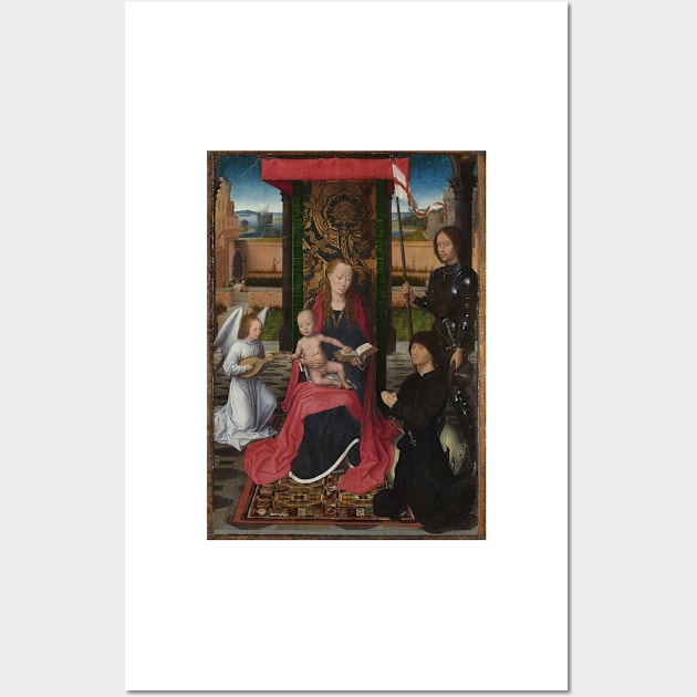 The Virgin and Child with an Angel, Saint George and a Donor - Hans Memling Wall Art by themasters